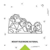 monteren rushmore nationaal vector