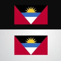 antigua en Barbuda vlag banier ontwerp vector