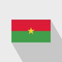Burkina faso vlag lang schaduw ontwerp vector