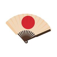 Japans ventilator icoon, tekenfilm stijl vector