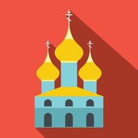 Russisch orthodox kerk vlak icoon vector