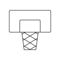 basketbal schild lijn icoon vector