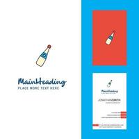 viering drinken creatief logo en bedrijf kaart verticaal ontwerp vector