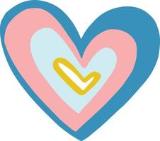 regenboog hart, symbool van verschillend liefde illustratie vector