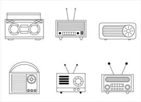 radio vector ontwerp illustratie geïsoleerd Aan wit achtergrond