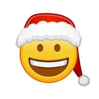 Kerstmis grijnzend gezicht groot grootte van geel emoji glimlach vector