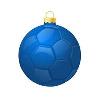 blauw Kerstmis voetbal bal icoon voor Kerstmis boom vector