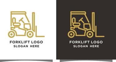 heftruck logo met creatief modern syle premie vector