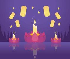 loy krathong viering vector