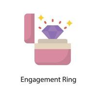 verloving ring vector vlak icoon ontwerp illustratie. liefde symbool Aan wit achtergrond eps 10 het dossier