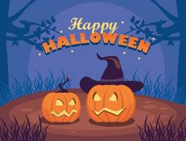 happy halloween belettering vector