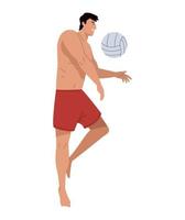 jong jongen volleybal speler vector