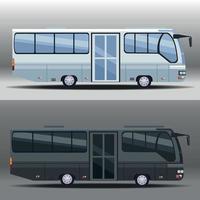 zwart en wit bussen mockup vector