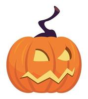 halloween pompoen lamp vector