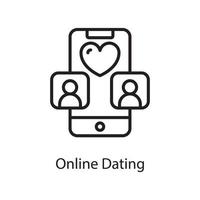 online dating vector schets icoon ontwerp illustratie. liefde symbool Aan wit achtergrond eps 10 het dossier