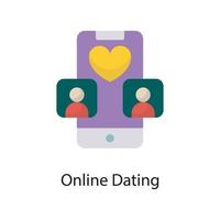 online dating vector vlak icoon ontwerp illustratie. liefde symbool Aan wit achtergrond eps 10 het dossier