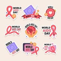 wereld aids dag sticker vector