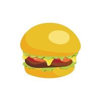 Hamburger icoon in tekenfilm stijl vector