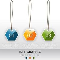 3 nummers infographic illustratie sjabloon vector