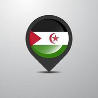 western Sahara kaart pin vector