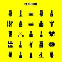 pedicure solide glyph icoon pak voor ontwerpers en ontwikkelaars pictogrammen van lotion lotion kuip zeep kunstmatig schoonheid room kunstmatig vector