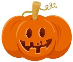 cartoon halloween jack o lantern pompoen vector