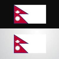 Nepal vlag banier ontwerp vector