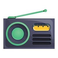 radio nieuws icoon, tekenfilm stijl vector