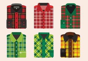 Flanellen shirt Folding Pattern Vector Pack