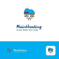 creatief netwerk communicatie logo ontwerp vlak kleur logo plaats voor slogan vector illustratie