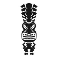 tribal aztec afgod icoon, gemakkelijk stijl vector