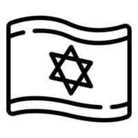 Israël vlag icoon, schets stijl vector