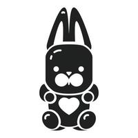 snoep konijn icoon, gemakkelijk stijl vector