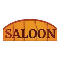 salon hout bord icoon, tekenfilm stijl vector