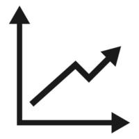 financiën diagram icoon, gemakkelijk stijl vector