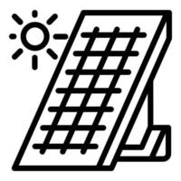 zonne- paneel energie icoon, schets stijl vector