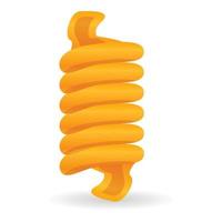 riccioli pasta icoon, tekenfilm stijl vector