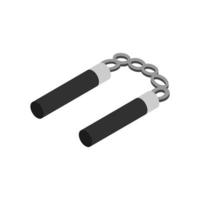 nunchaku wapen isometrische 3d icoon vector