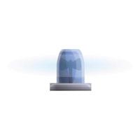 blauw Politie knipperlicht icoon, tekenfilm stijl vector