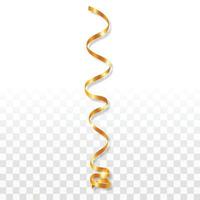feestelijk goud serpentijn icoon, realistisch stijl vector
