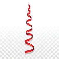 rood serpentijn icoon, realistisch stijl vector