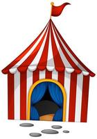 circus in cartoon stijl op witte achtergrond vector