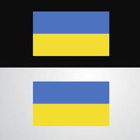 Oekraïne vlag banier ontwerp vector