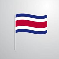 wapperende vlag van costa rica vector