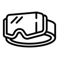 ski stofbril icoon, schets stijl vector
