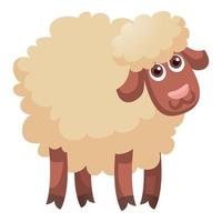 schattig grappig schapen icoon, tekenfilm stijl vector
