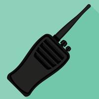 radio walkie talkie icoon, vlak stijl vector