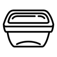 plastic lunch doos icoon, schets stijl vector