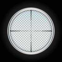 crosshair icoon, realistisch stijl vector