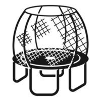 ronde trampoline icoon, gemakkelijk stijl vector